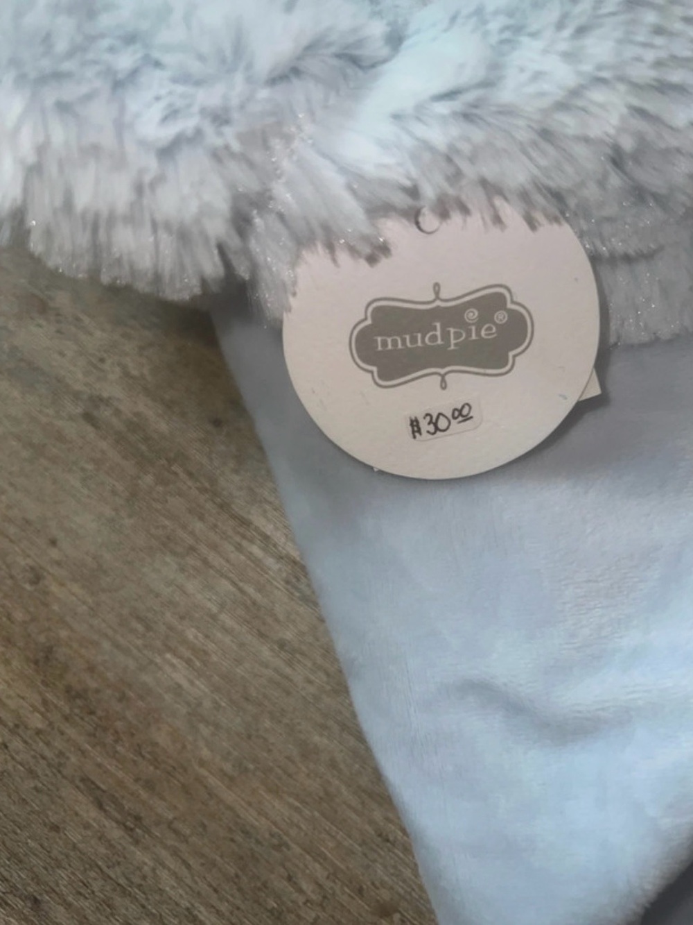 Mud Pie Soft Baby Blanket Light Blue